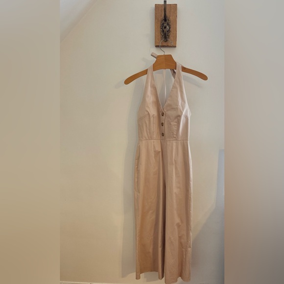 Gianni Bini Cream Halter Jumpsuit - Picture 1 of 8